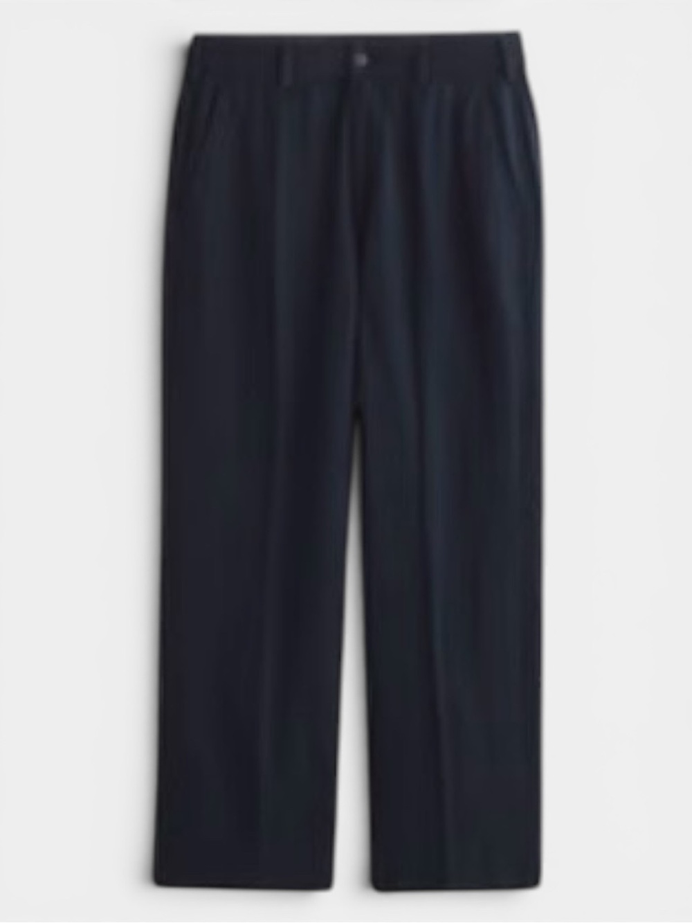 Abercrombie & Fitch Men’s 31 Baggy Tailored Linen-blend Trousers Deep Navy
